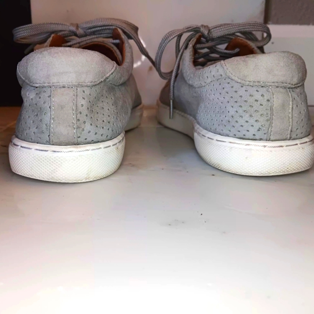 Caslon Perforated Suede Lace-Up Sneakers - Picture 5 of 7